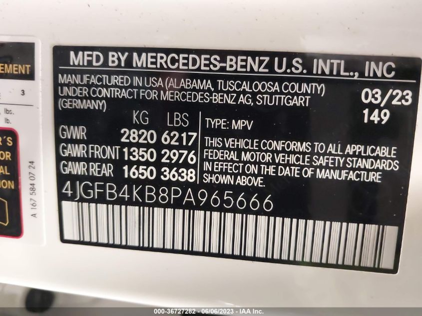 2023 MERCEDES-BENZ GLE GLE 350 - 4JGFB4KB8PA965666