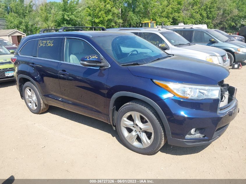 2015 TOYOTA HIGHLANDER LIMITED - 5TDDKRFH7FS143417