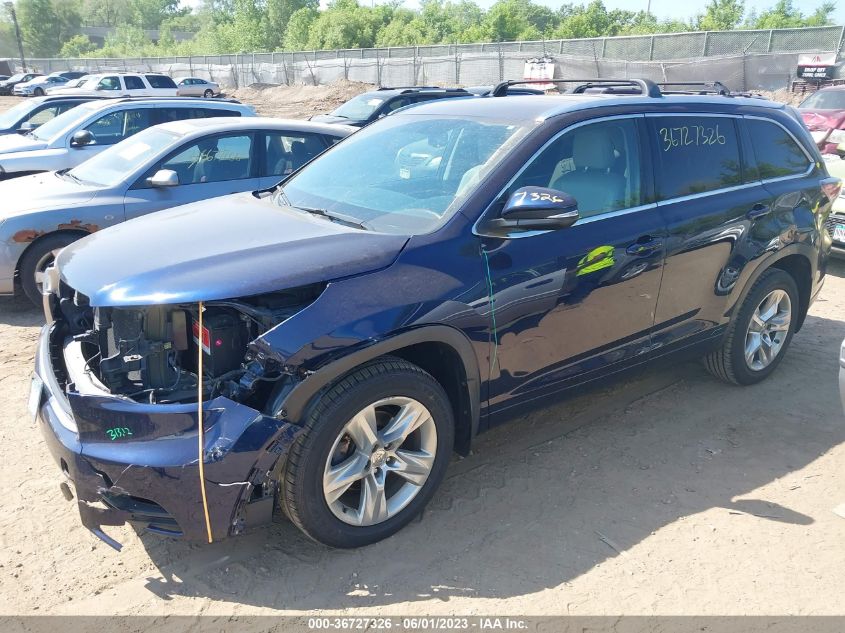 2015 TOYOTA HIGHLANDER LIMITED - 5TDDKRFH7FS143417