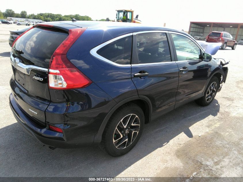 2016 HONDA CR-V SE - 5J6RM4H4XGL031320