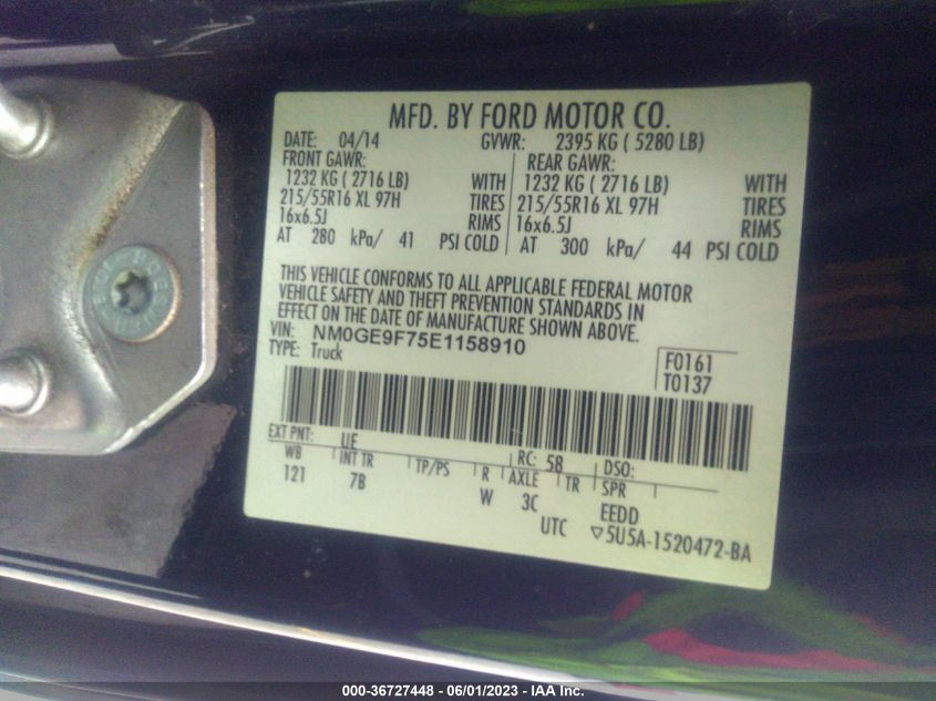 2014 FORD TRANSIT CONNECT WAGON XLT - NM0GE9F75E1158910