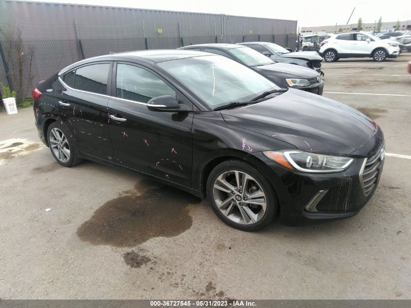 2017 HYUNDAI ELANTRA LIMITED - KMHD84LFXHU317933