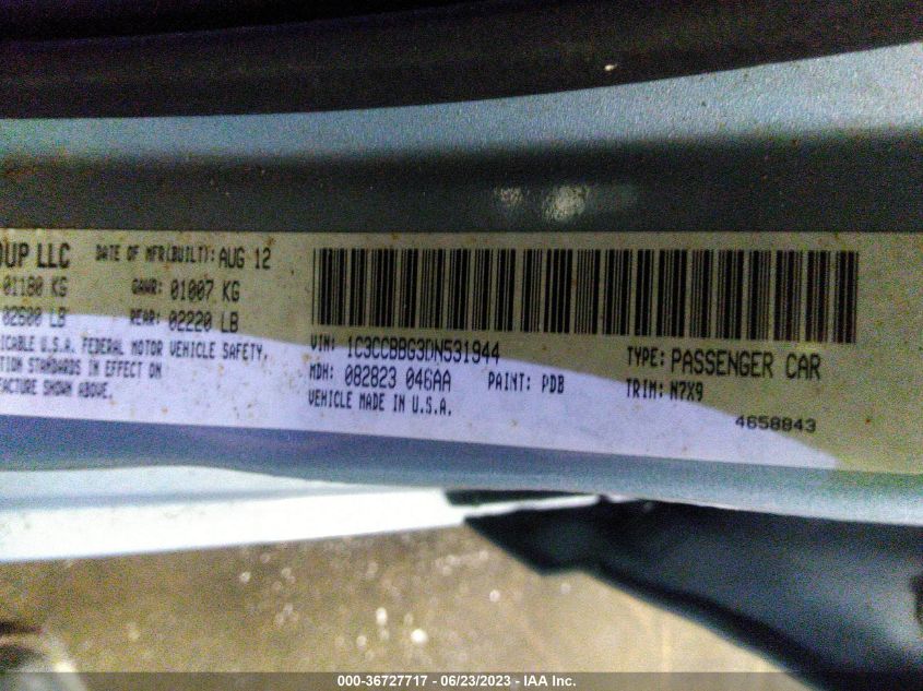 2013 CHRYSLER 200 TOURING - 1C3CCBBG3DN531944