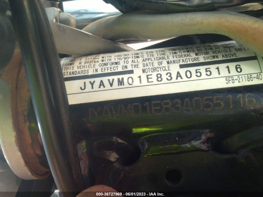 2003 YAMAHA XVS65 A JYAVM01E83A055116