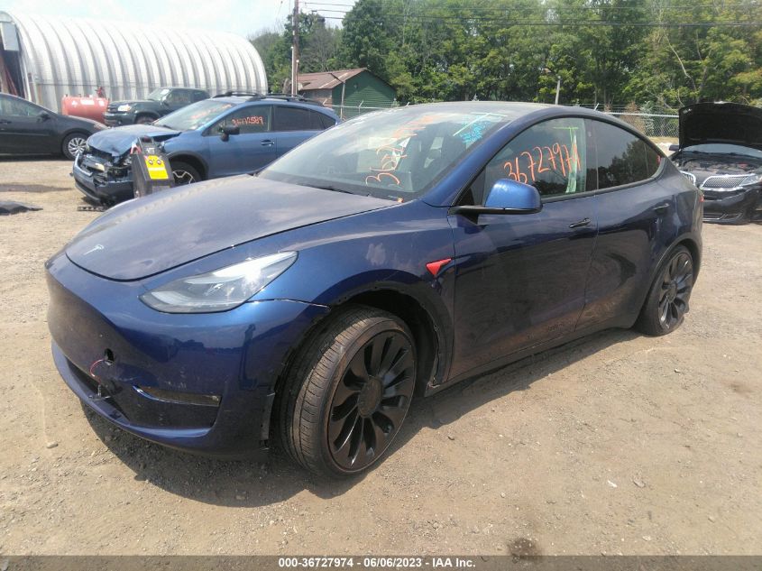 2022 TESLA MODEL Y PERFORMANCE - 7SAYGDEF5NF460799