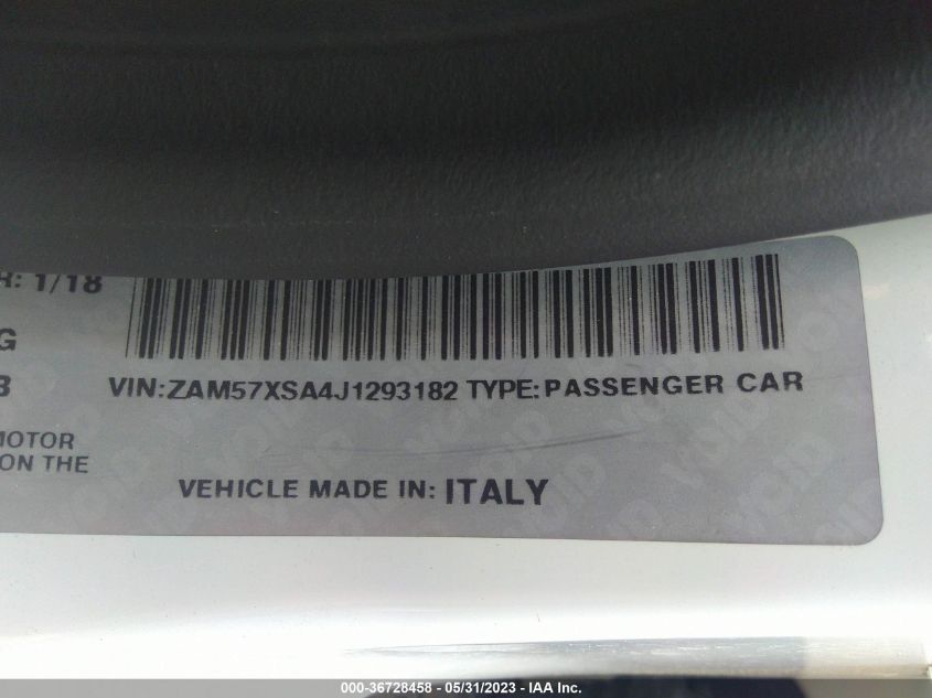 2018 MASERATI GHIBLI - ZAM57XSA4J1293182