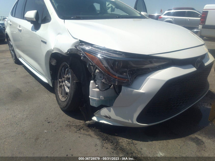 VIN JTDEAMDE2MJ017415 2021 TOYOTA COROLLA HYBRID LE