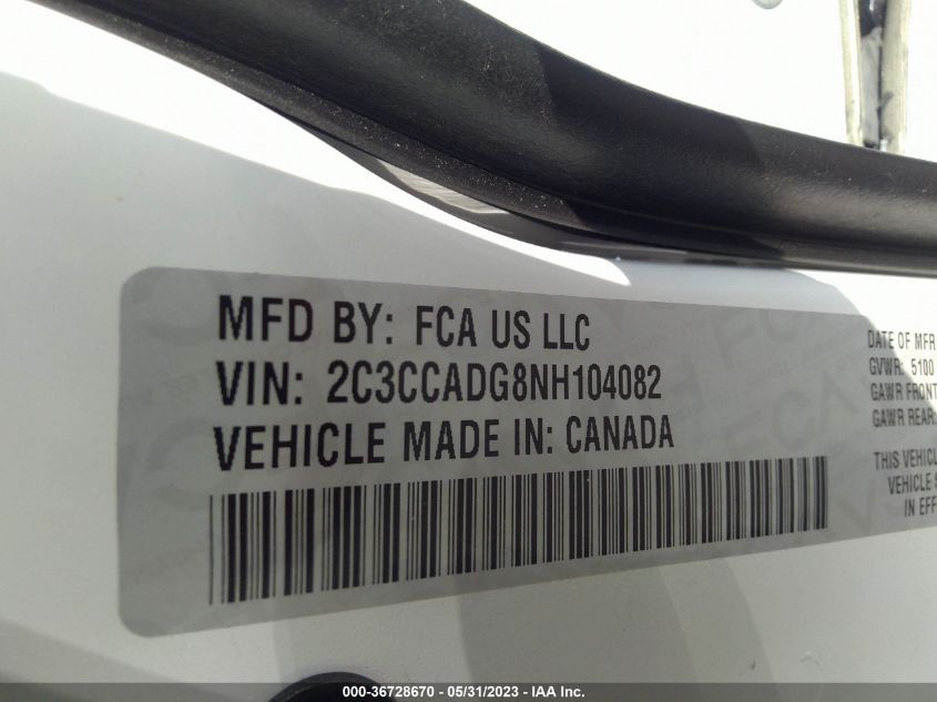 2022 CHRYSLER 300 TOURING L - 2C3CCADG8NH104082