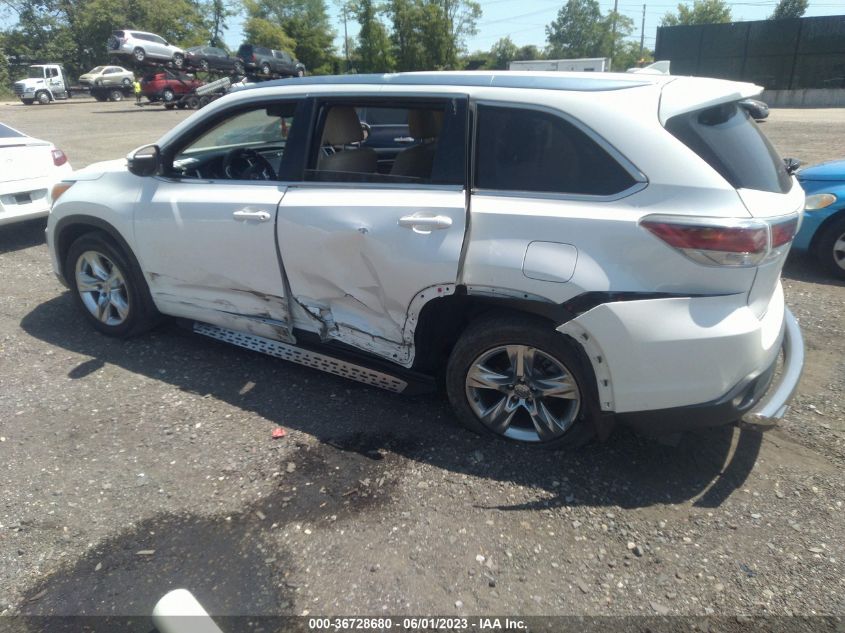 2015 TOYOTA HIGHLANDER LIMITED - 5TDDKRFH6FS193208