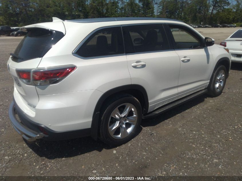 2015 TOYOTA HIGHLANDER LIMITED - 5TDDKRFH6FS193208