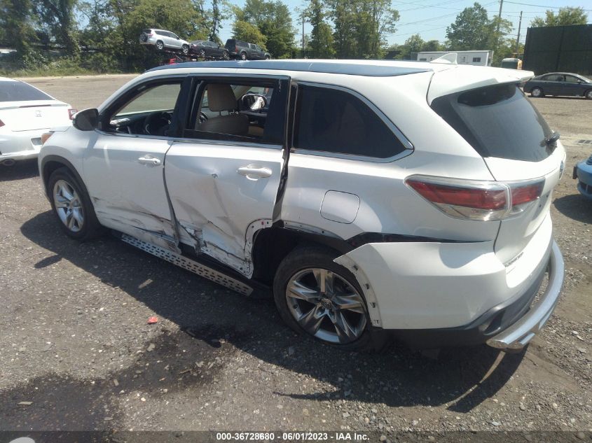 2015 TOYOTA HIGHLANDER LIMITED - 5TDDKRFH6FS193208