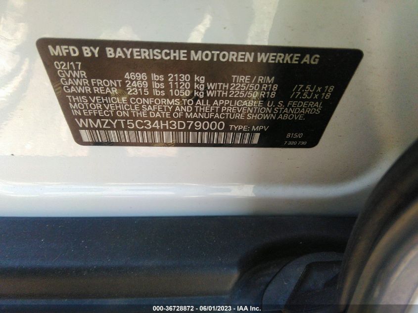 2017 MINI COUNTRYMAN COOPER S - WMZYT5C34H3D79000