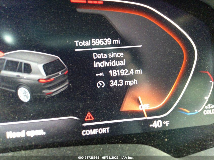 2020 BMW X7 XDRIVE40I 5UXCW2C04L9D51160
