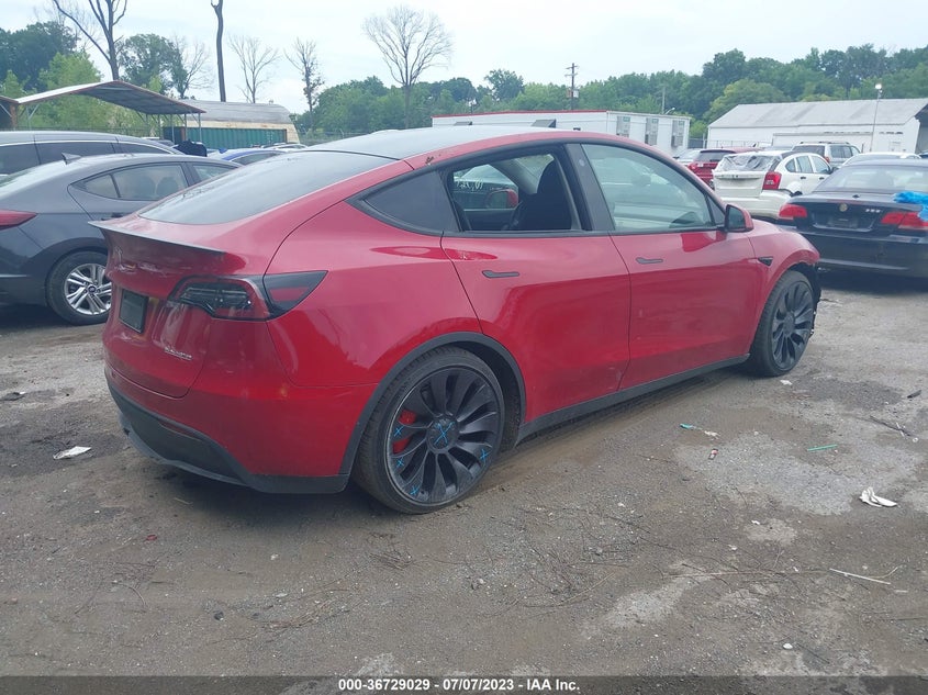 VIN 7SAYGDEF1NF400289 2022 TESLA MODEL Y