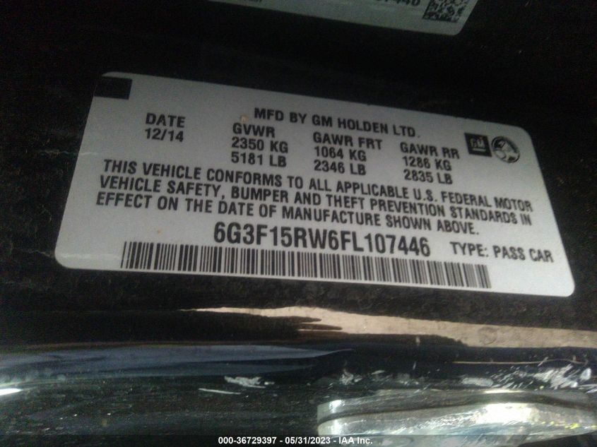2015 CHEVROLET SS 6G3F15RW6FL107446