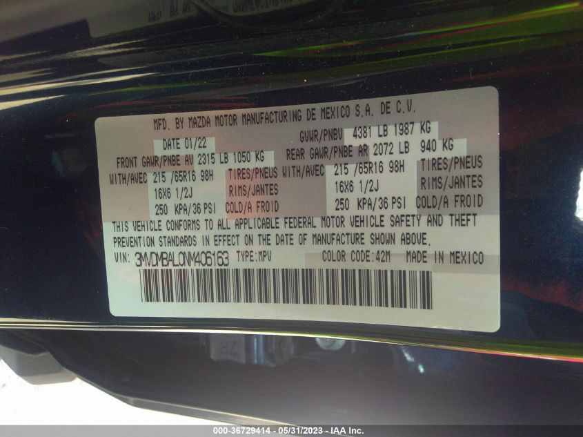 2022 MAZDA CX-30 2.5 S - 3MVDMBAL0NM406163