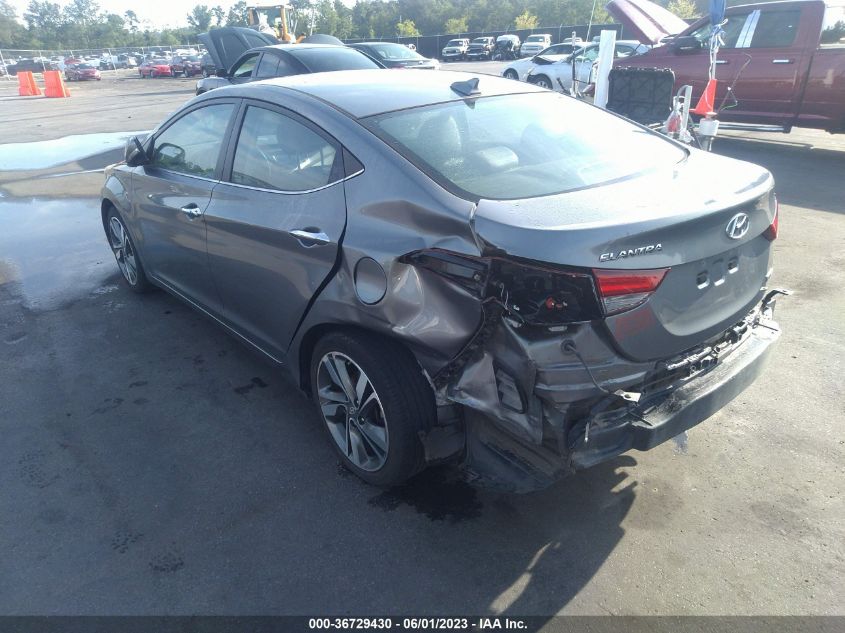 2016 HYUNDAI ELANTRA LIMITED - KMHDH4AE1GU593149