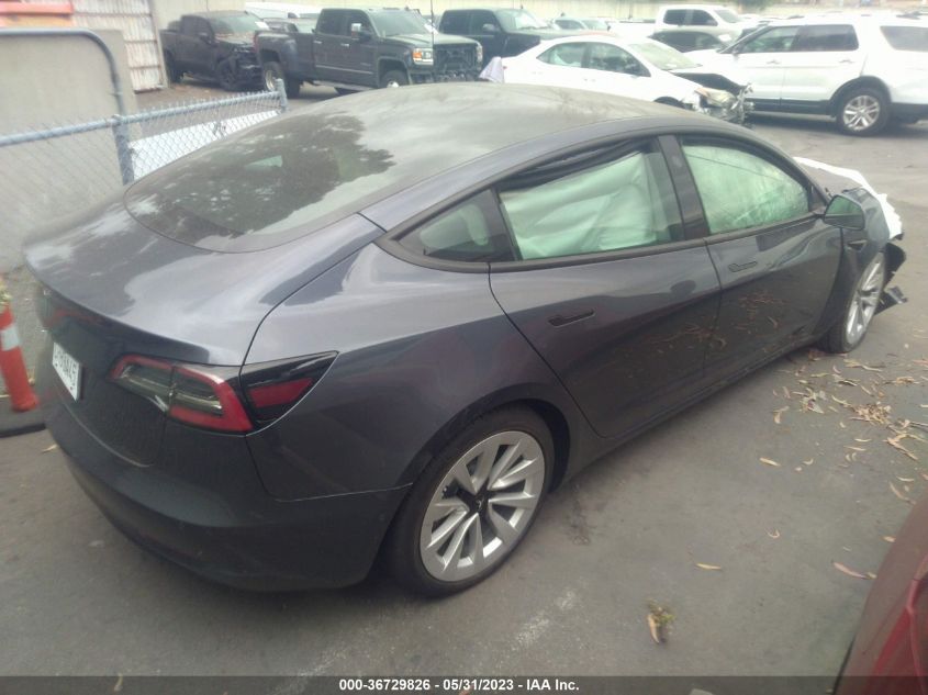 2022 TESLA MODEL 3 - 5YJ3E1EAXNF375389