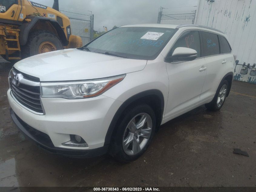 2014 TOYOTA HIGHLANDER LIMITED - 5TDDKRFH2ES070844