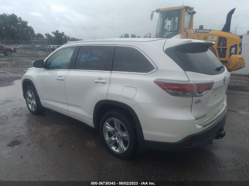 2014 TOYOTA HIGHLANDER LIMITED - 5TDDKRFH2ES070844