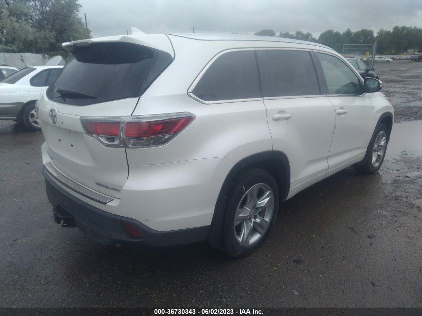 2014 TOYOTA HIGHLANDER LIMITED - 5TDDKRFH2ES070844