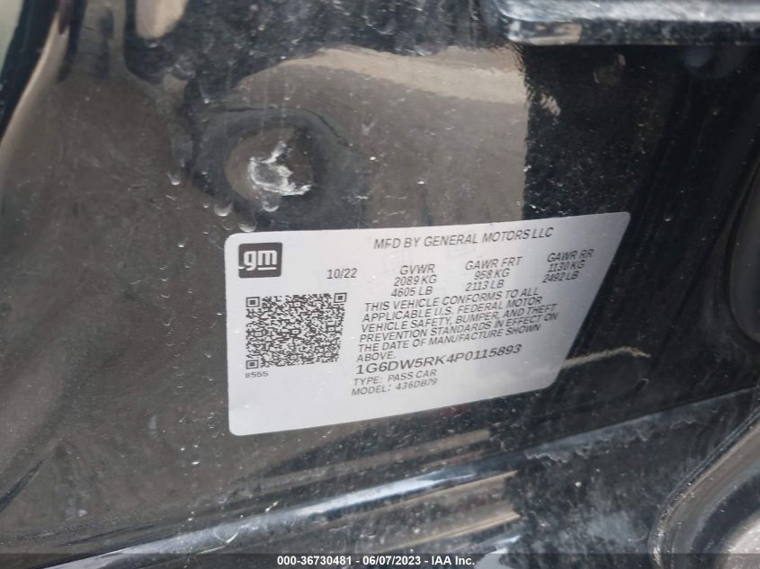 2023 CADILLAC CT5 LUXURY - 1G6DW5RK4P0115893