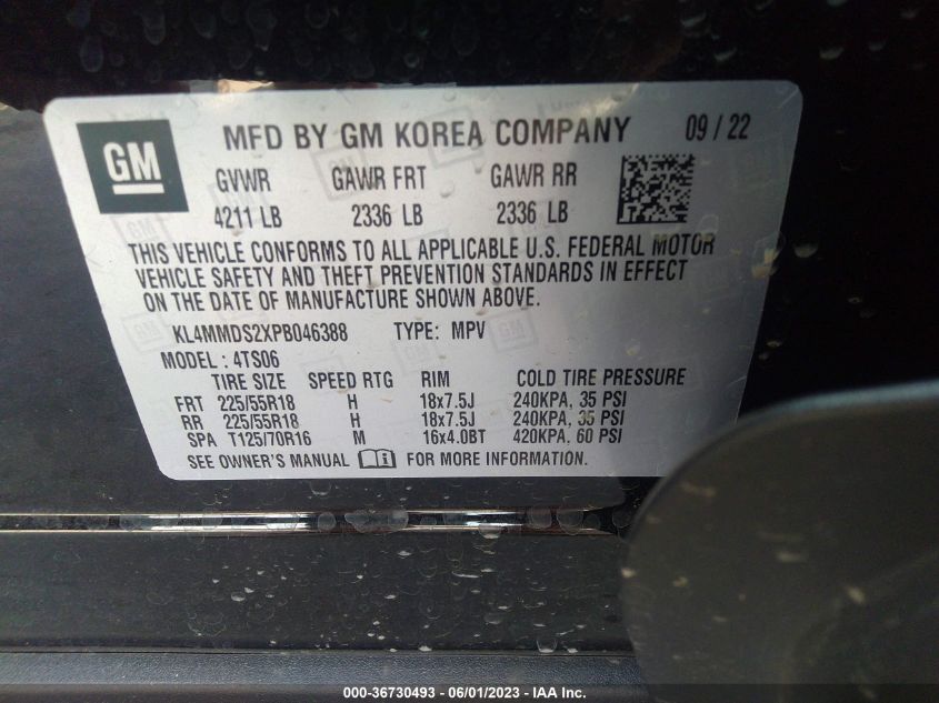 2023 BUICK ENCORE GX SELECT - KL4MMDS2XPB046388
