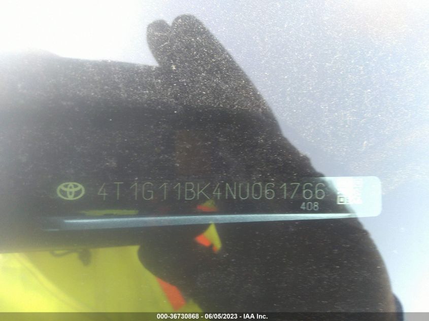 2022 TOYOTA CAMRY SE - 4T1G11BK4NU061766