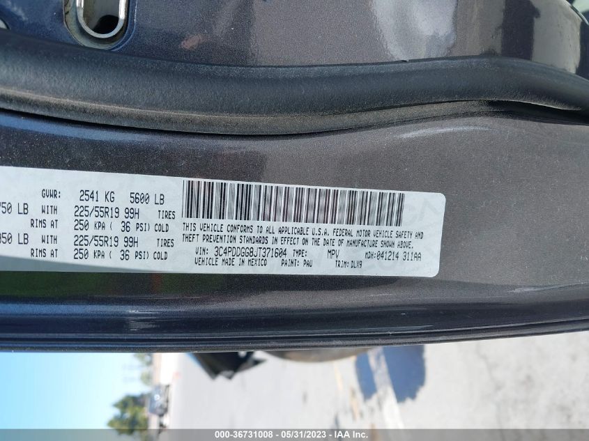2018 DODGE JOURNEY CROSSROAD - 3C4PDDGG8JT371604