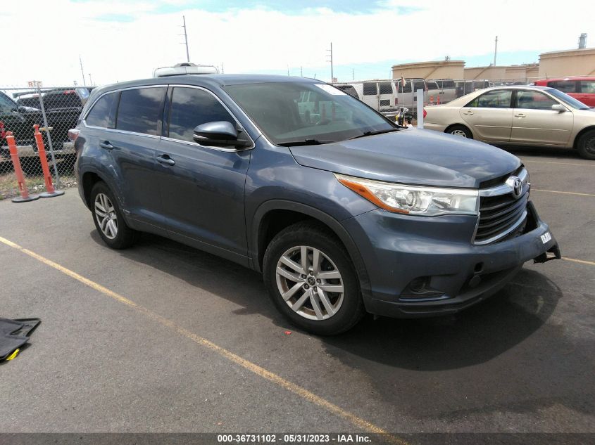 2016 TOYOTA HIGHLANDER LE - 5TDZKRFH5GS130110