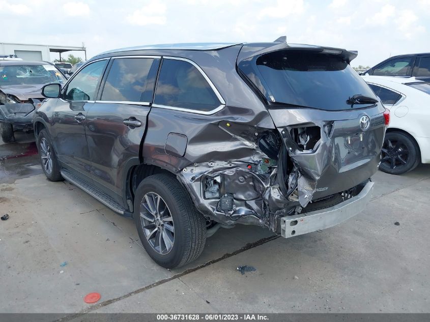 2019 TOYOTA HIGHLANDER SE/XLE - 5TDKZRFH9KS564388