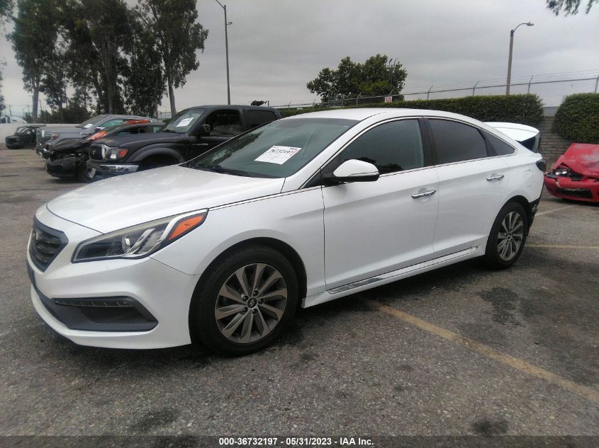 2016 HYUNDAI SONATA 2.4L SPORT - 5NPE34AF2GH279312