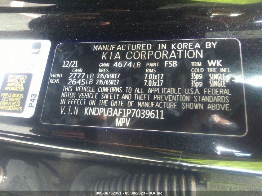 2023 KIA SPORTAGE LX - KNDPU3AF1P7039611