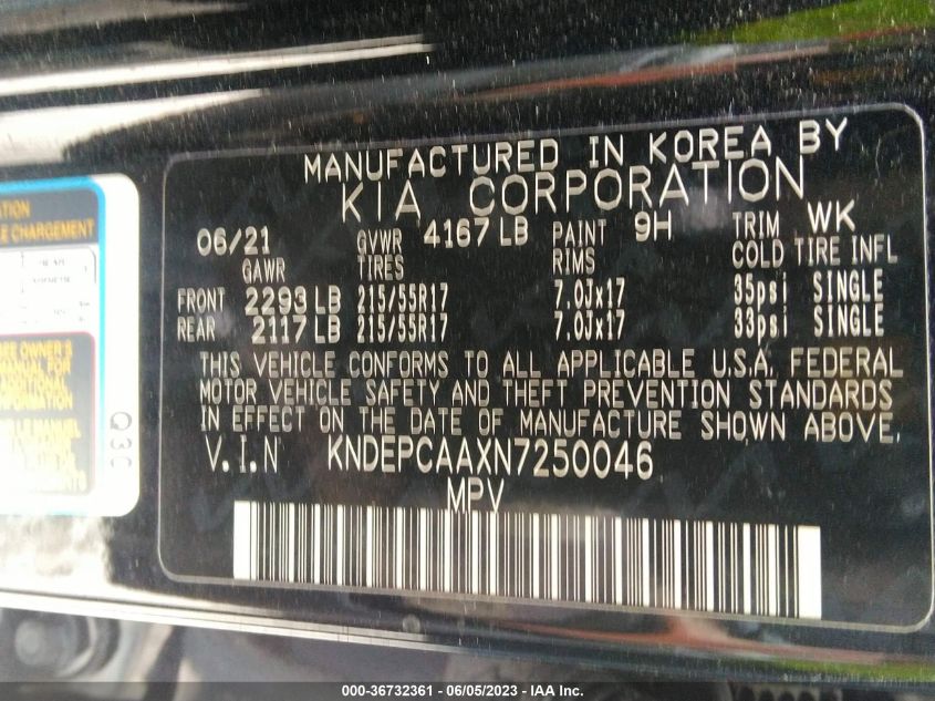 2022 KIA SELTOS LX - KNDEPCAAXN7250046