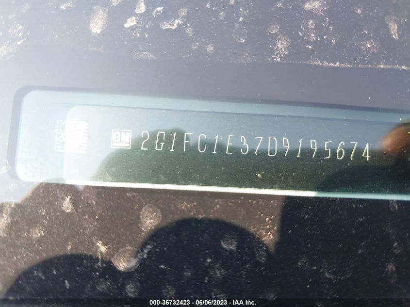 2013 CHEVROLET CAMARO LT - 2G1FC1E37D9195674
