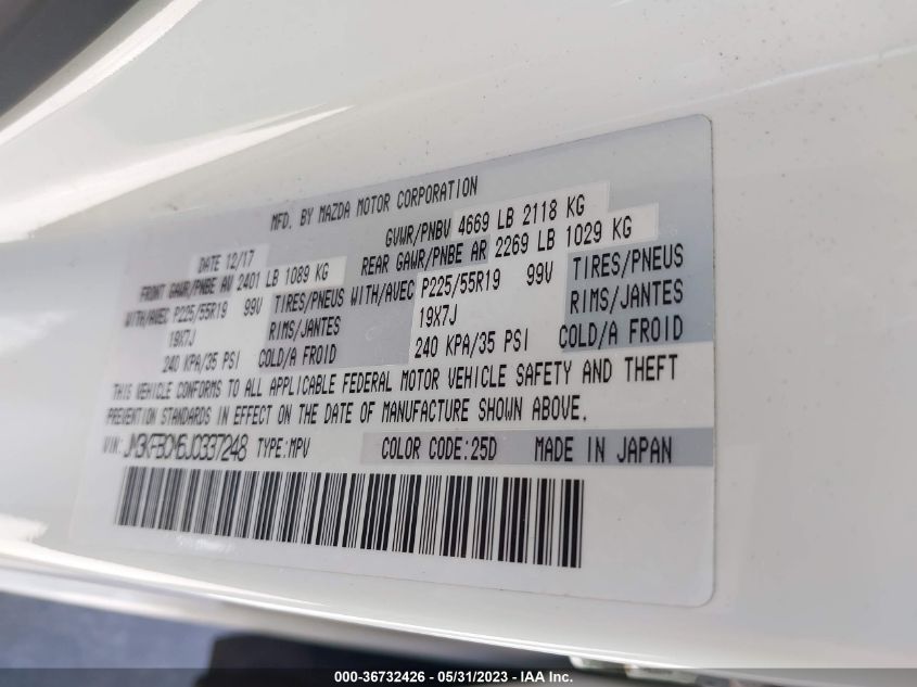 2018 MAZDA CX-5 TOURING - JM3KFBCM6J0337248