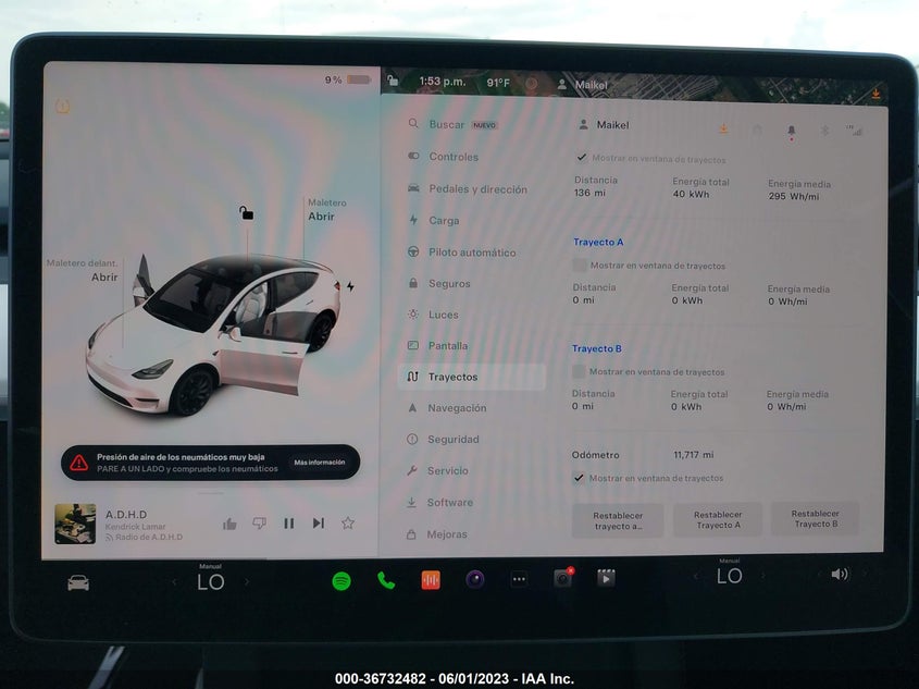 VIN 7SAYGDEF1NF521789 2022 TESLA MODEL Y PERFORMANCE