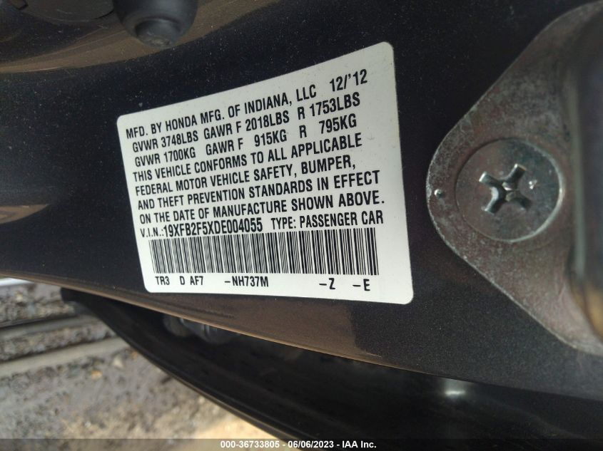 2013 HONDA CIVIC SDN LX - 19XFB2F5XDE004055