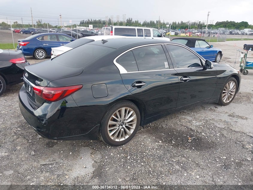 VIN JN1EV7BP1MM707541 2021 INFINITI Q50 3.0T LUXE