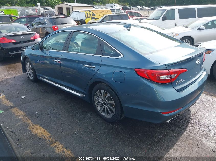 2015 HYUNDAI SONATA 2.4L SPORT - 5NPE34AF0FH054787