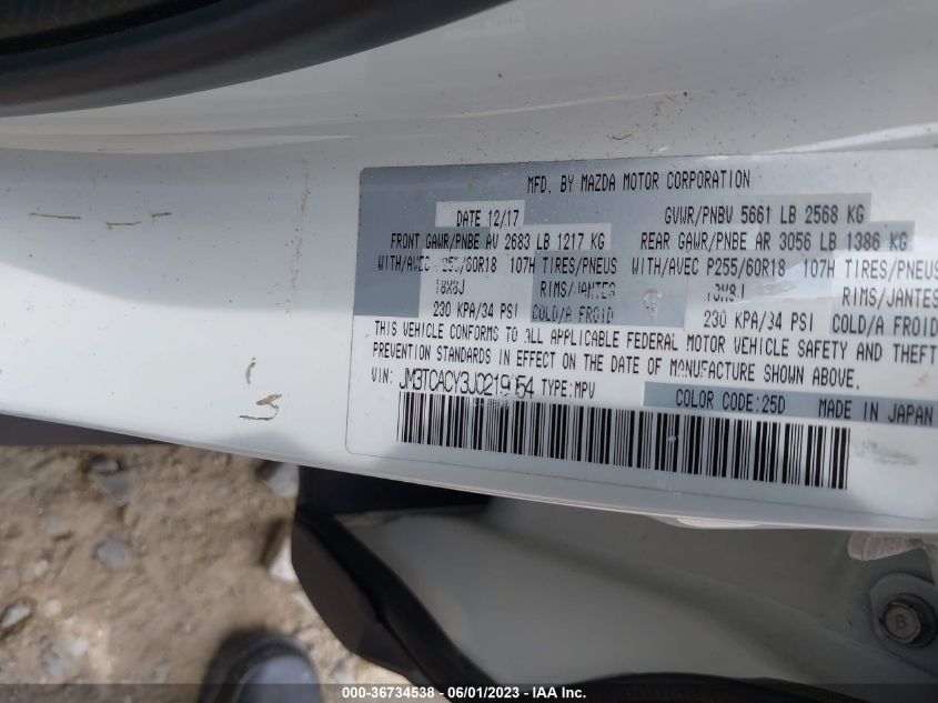 2018 MAZDA CX-9 TOURING - JM3TCACY3J0219054