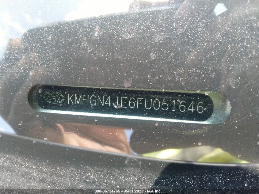 2015 HYUNDAI GENESIS 3.8L - KMHGN4JE6FU051646