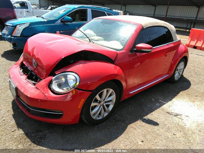 2013 VOLKSWAGEN BEETLE CONVERTIBLE 2.0L TDI 3VW5L7AT2DM817744