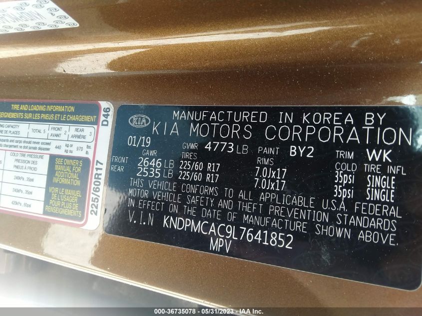 2020 KIA SPORTAGE LX - KNDPMCAC9L7641852