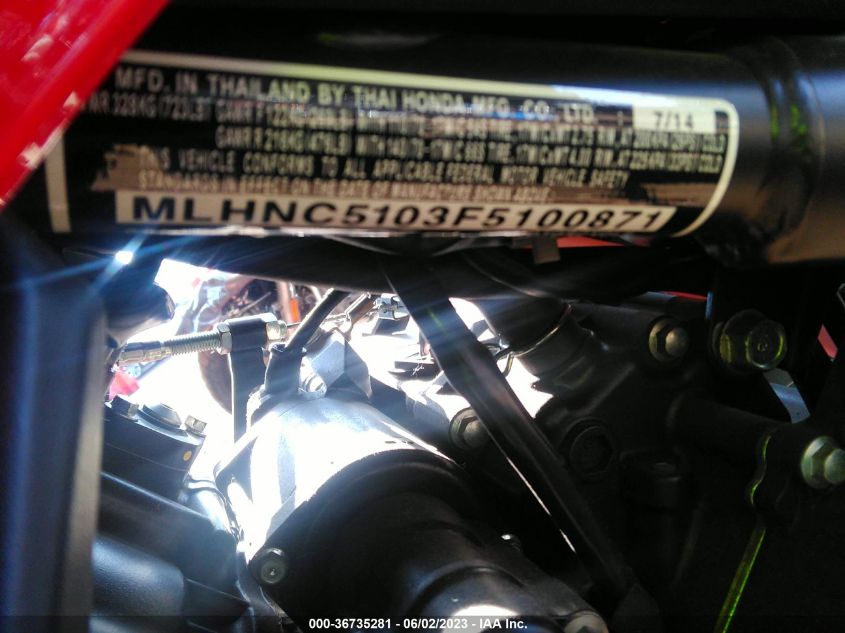 2015 HONDA CBR300 R - MLHNC5103F5100871