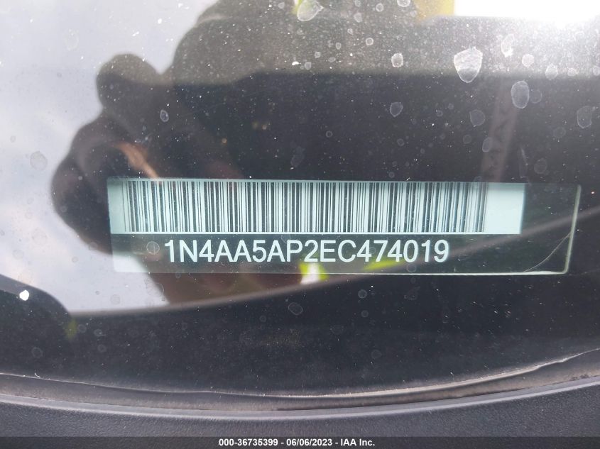 2014 NISSAN MAXIMA 3.5 SV W/SPORT PKG - 1N4AA5AP2EC474019