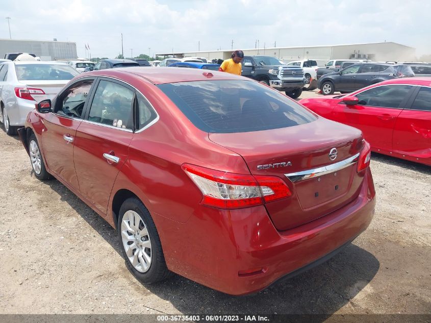 2015 NISSAN SENTRA SR/SL/S/SV/FE+ S - 3N1AB7AP2FY258668