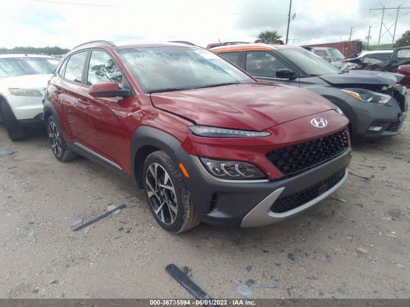 2022 HYUNDAI KONA LIMITED - KM8K53A33NU837325
