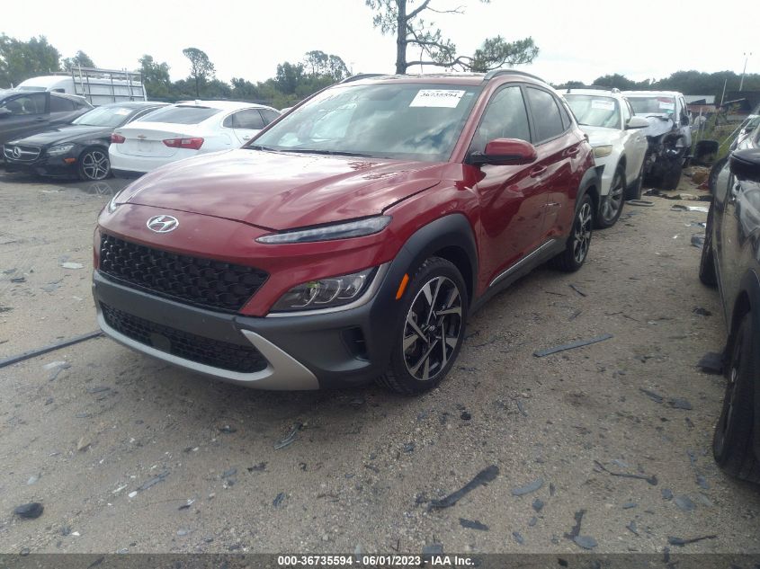 2022 HYUNDAI KONA LIMITED - KM8K53A33NU837325