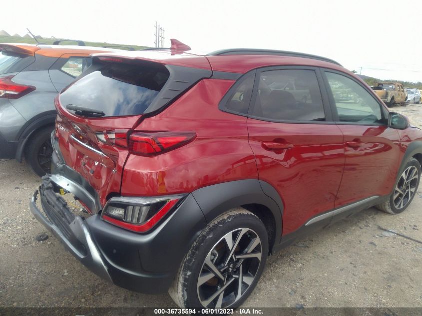 2022 HYUNDAI KONA LIMITED - KM8K53A33NU837325